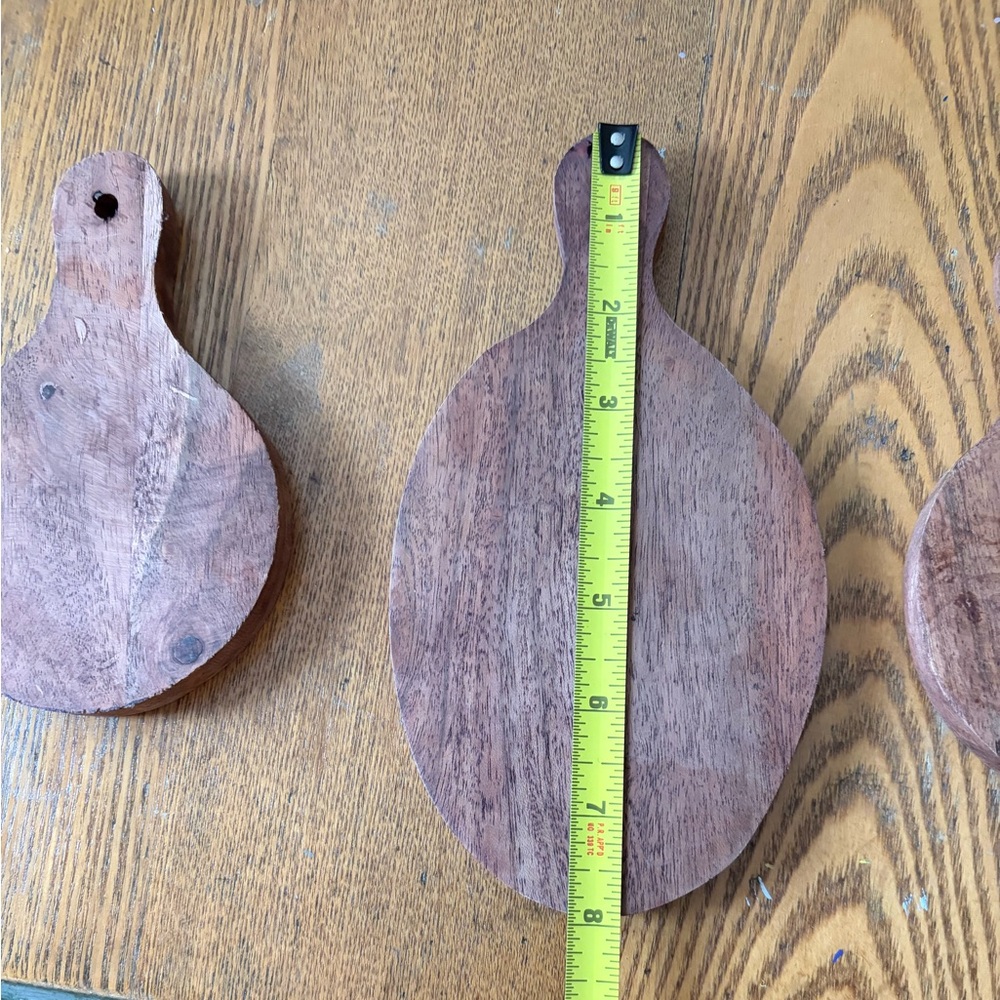 Primitive Rustic Brown Wooden Cutting Board Set - Picture 8 of 9